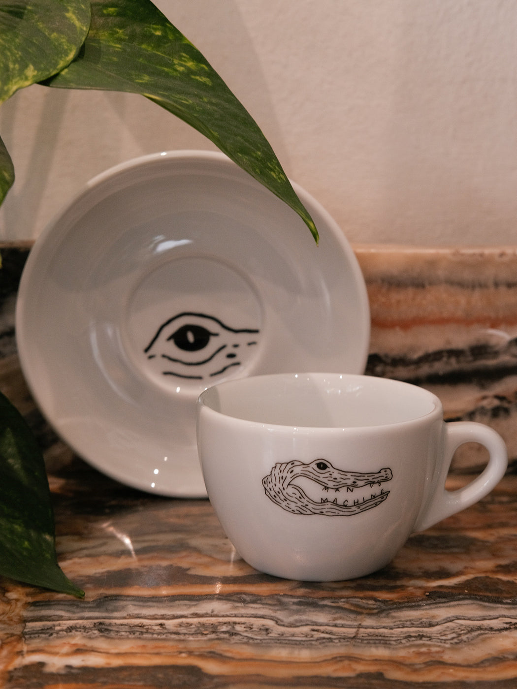 MVSM CROCODILE LOGO CAPPUCCINO CUP