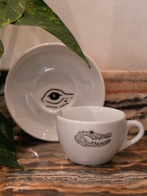 MVSM CROCODILE LOGO CAPPUCCINO CUP