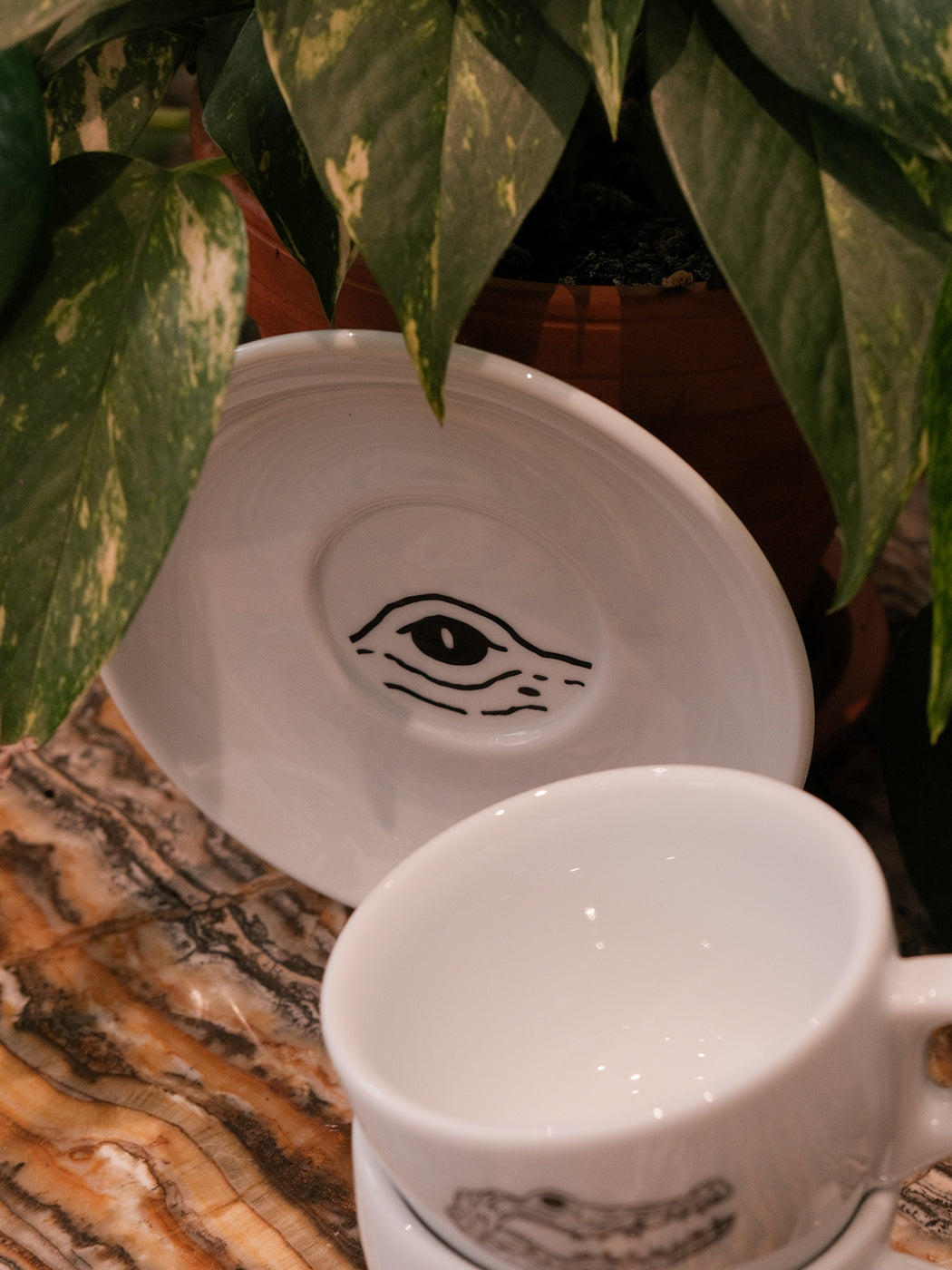 MVSM CROCODILE LOGO CAPPUCCINO CUP