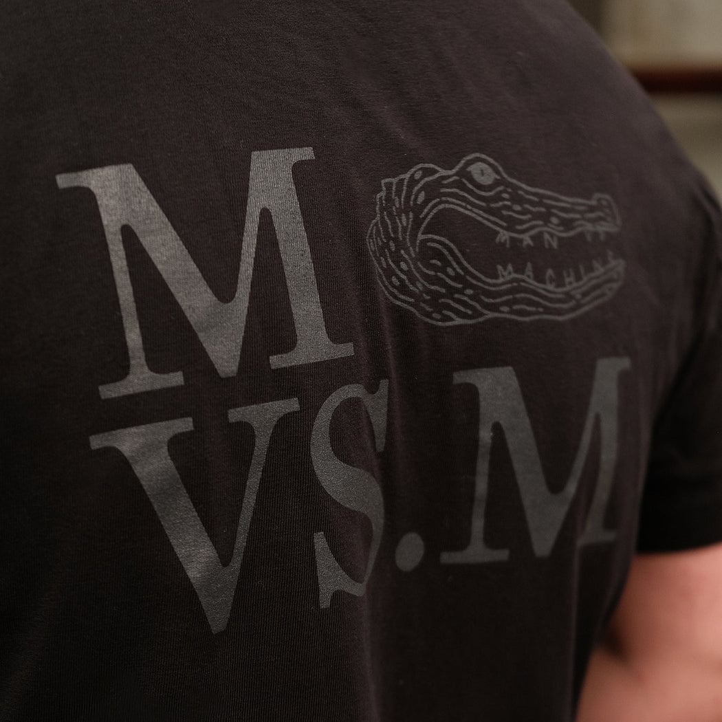 NEW MAN VS MACHINE X STANLEY STELLA T-Shirt "BACKPRINT MVSM" BLACK