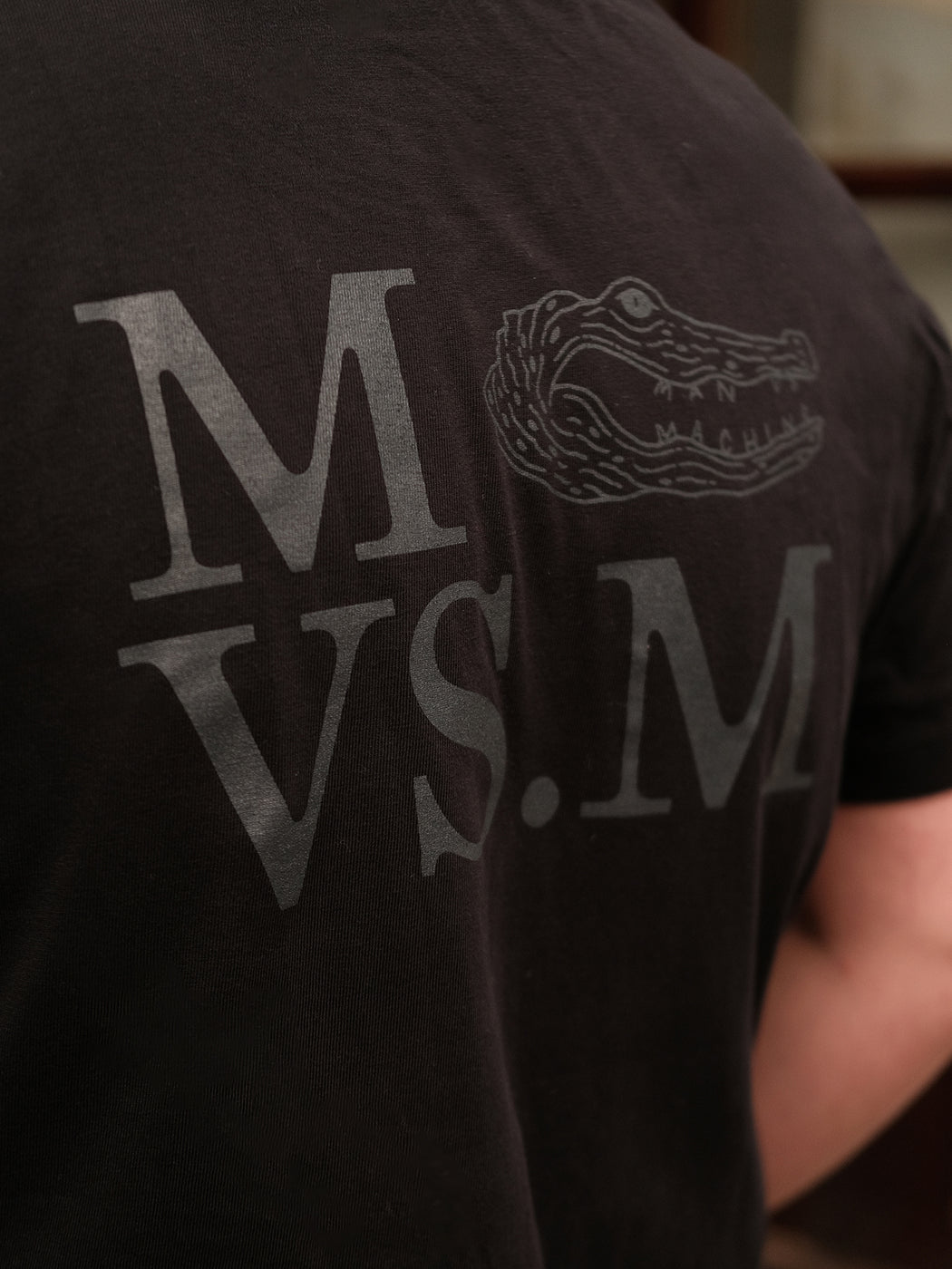 NEW MAN VS MACHINE X STANLEY STELLA T-Shirt "BACKPRINT MVSM" BLACK
