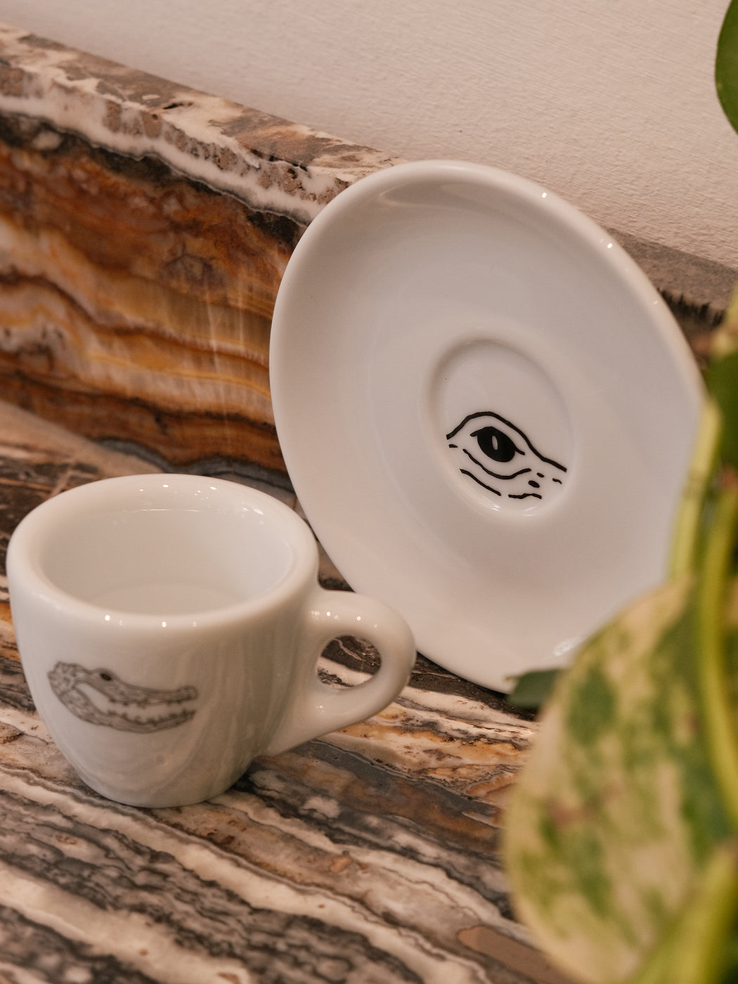 MVSM CROCODILE LOGO ESPRESSO CUP