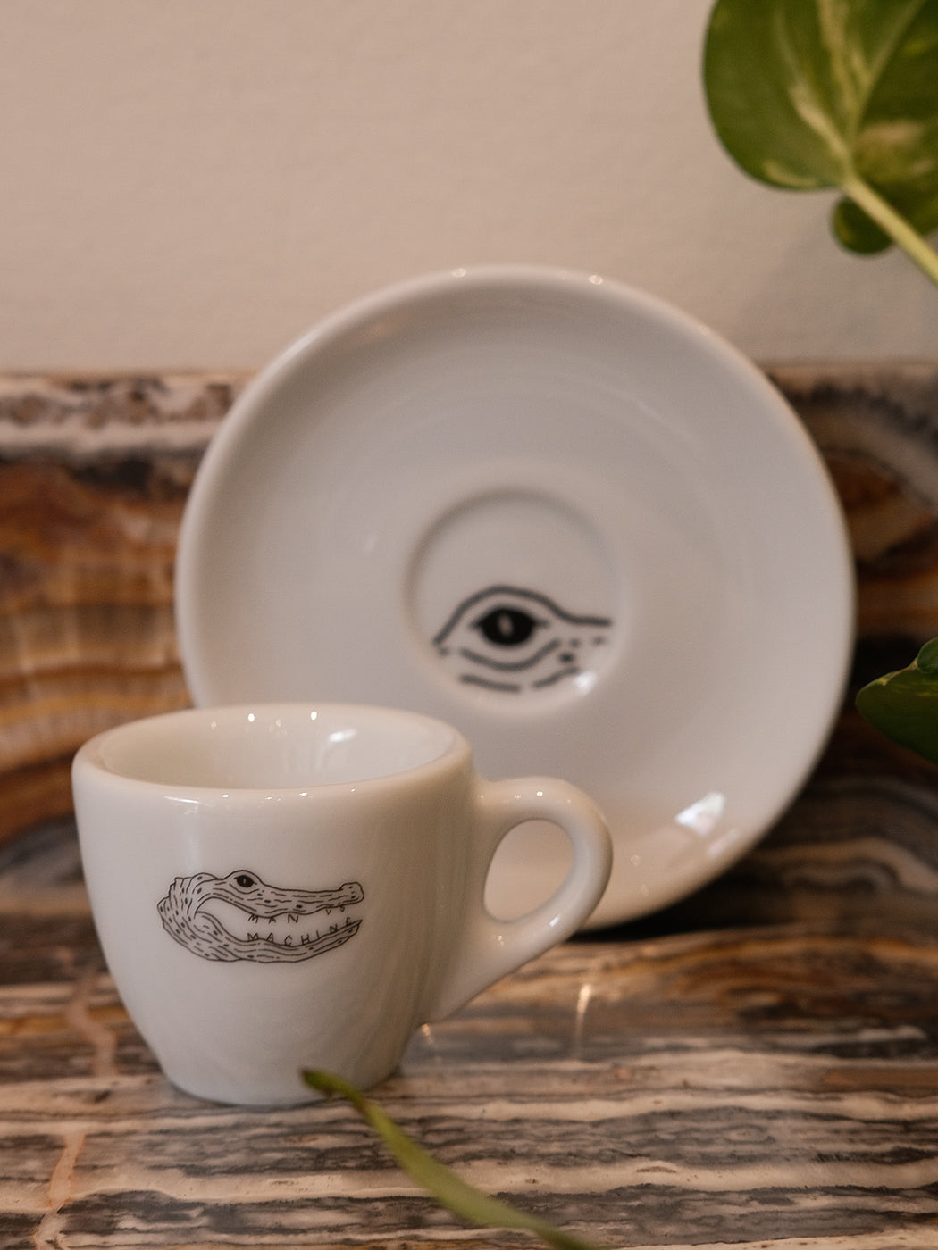 MVSM CROCODILE LOGO ESPRESSO CUP