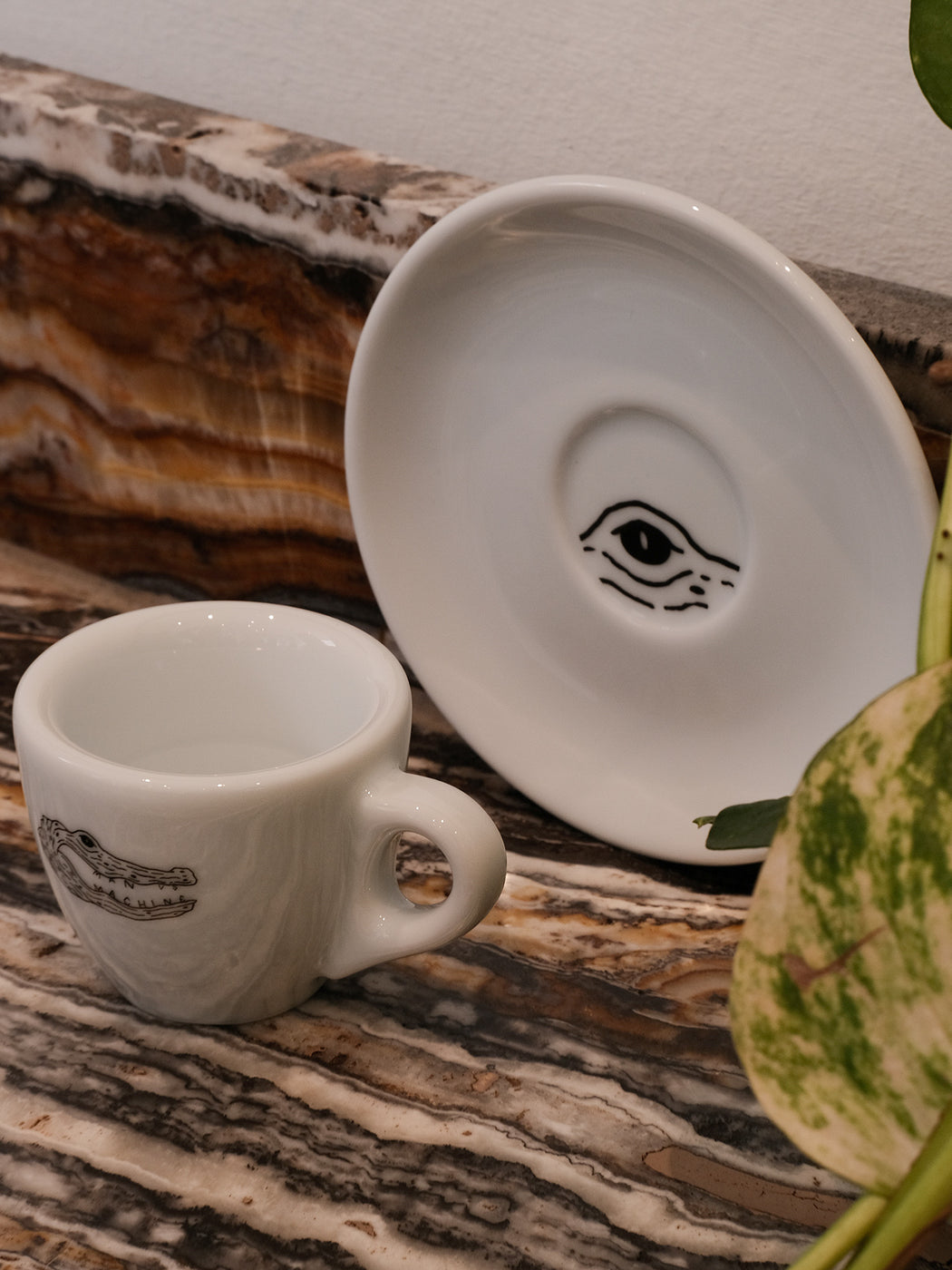 MVSM CROCODILE LOGO ESPRESSO CUP
