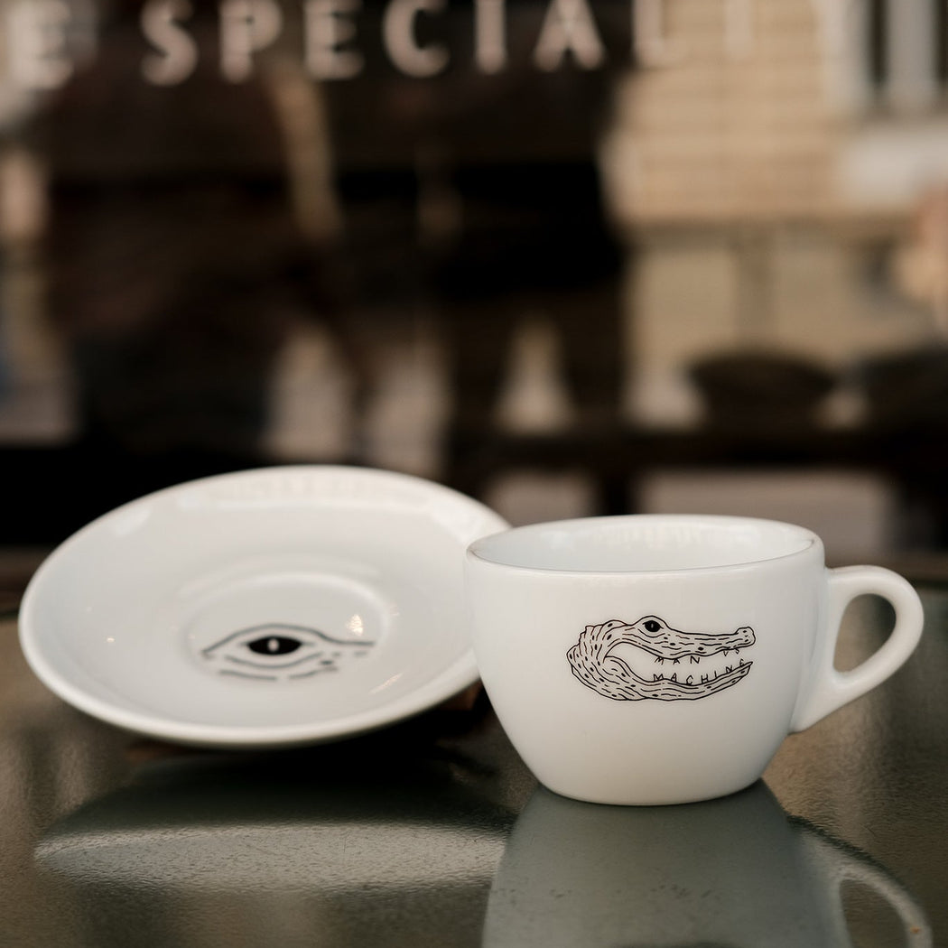MVSM CROCODILE LOGO CAPPUCCINO CUP