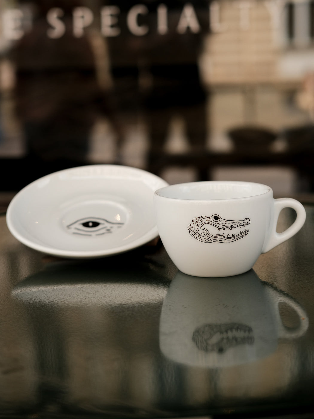 MVSM CROCODILE LOGO CAPPUCCINO CUP