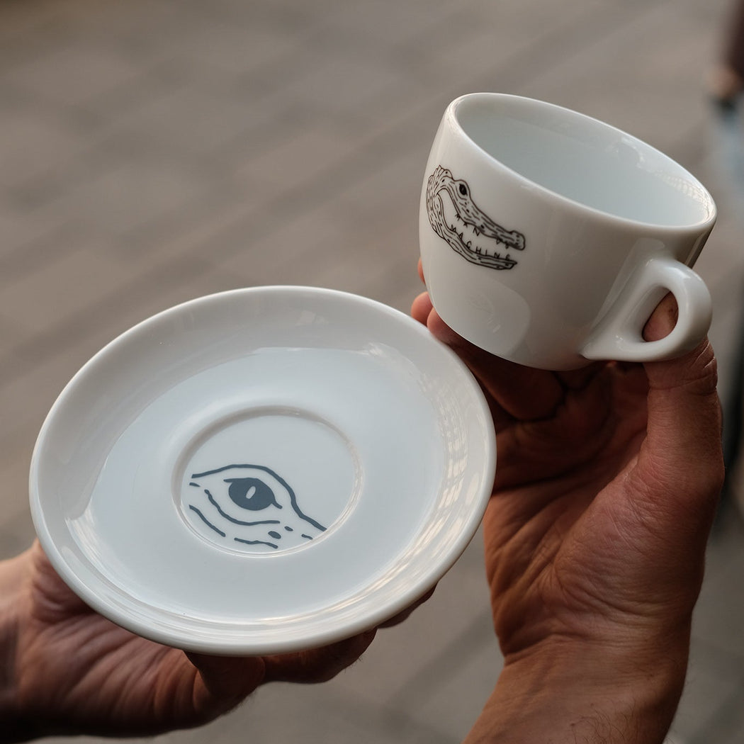 MVSM CROCODILE LOGO CAPPUCCINO CUP