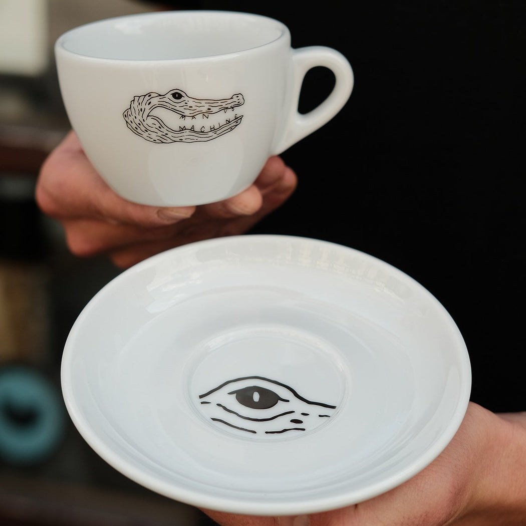 MVSM CROCODILE LOGO CAPPUCCINO CUP