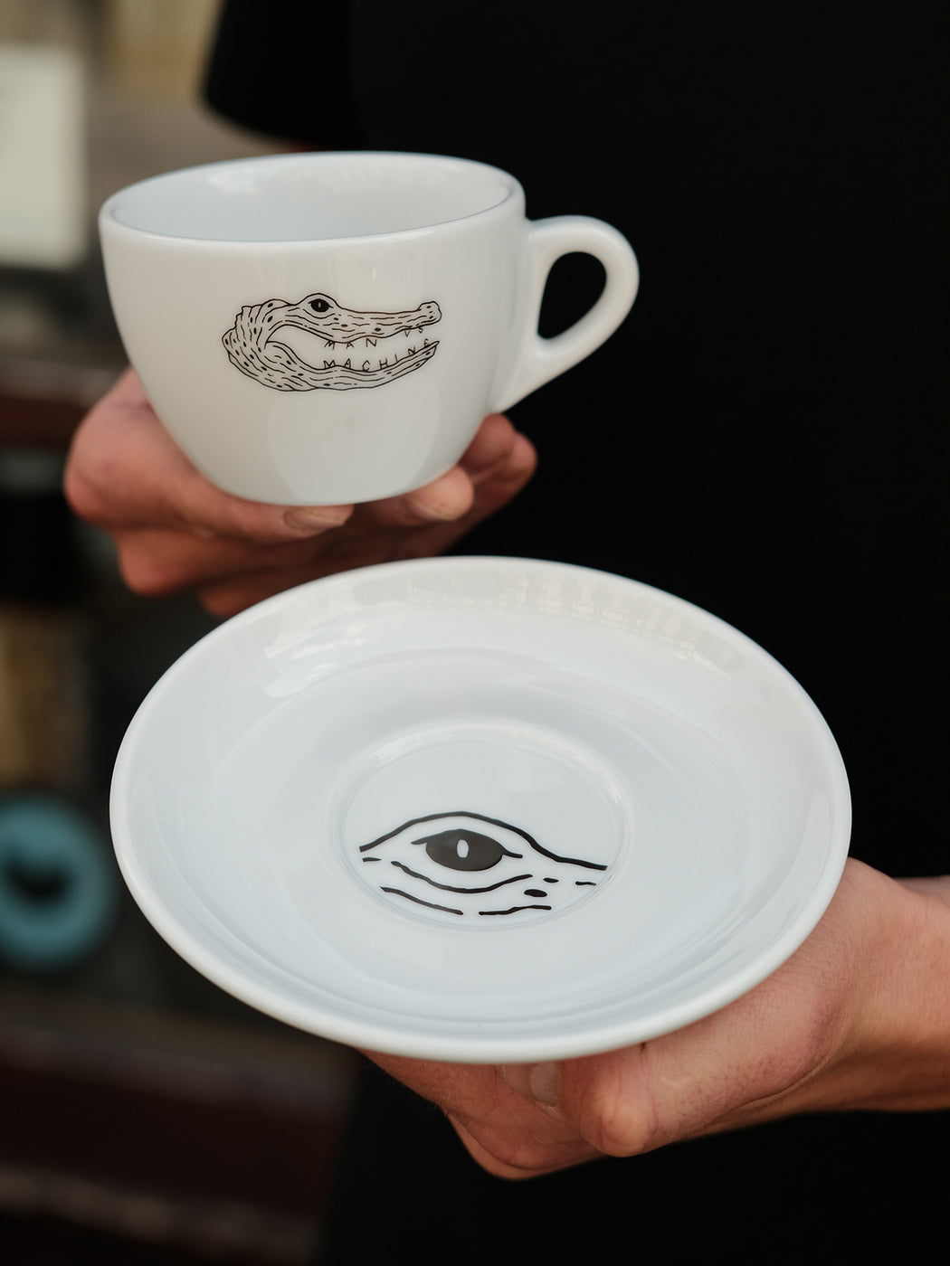 MVSM CROCODILE LOGO CAPPUCCINO CUP