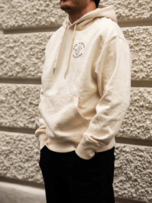 MAN VS MACHINE X STANLEY STELLA HOODIE "BACKPRINT CROCODILE" - NATURAL RAW