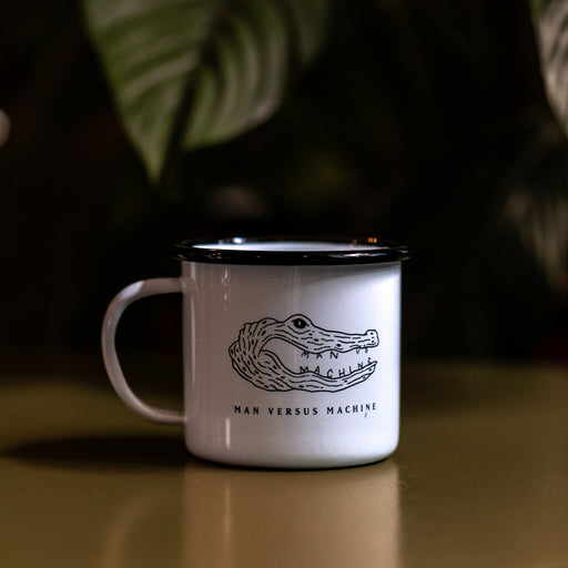 MVSM CROCODILE LOGO ENAMEL CUP WHITE