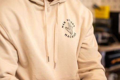 MAN VS MACHINE X STANLEY STELLA HOODIE "BACKPRINT CROCODILE" - NATURAL RAW