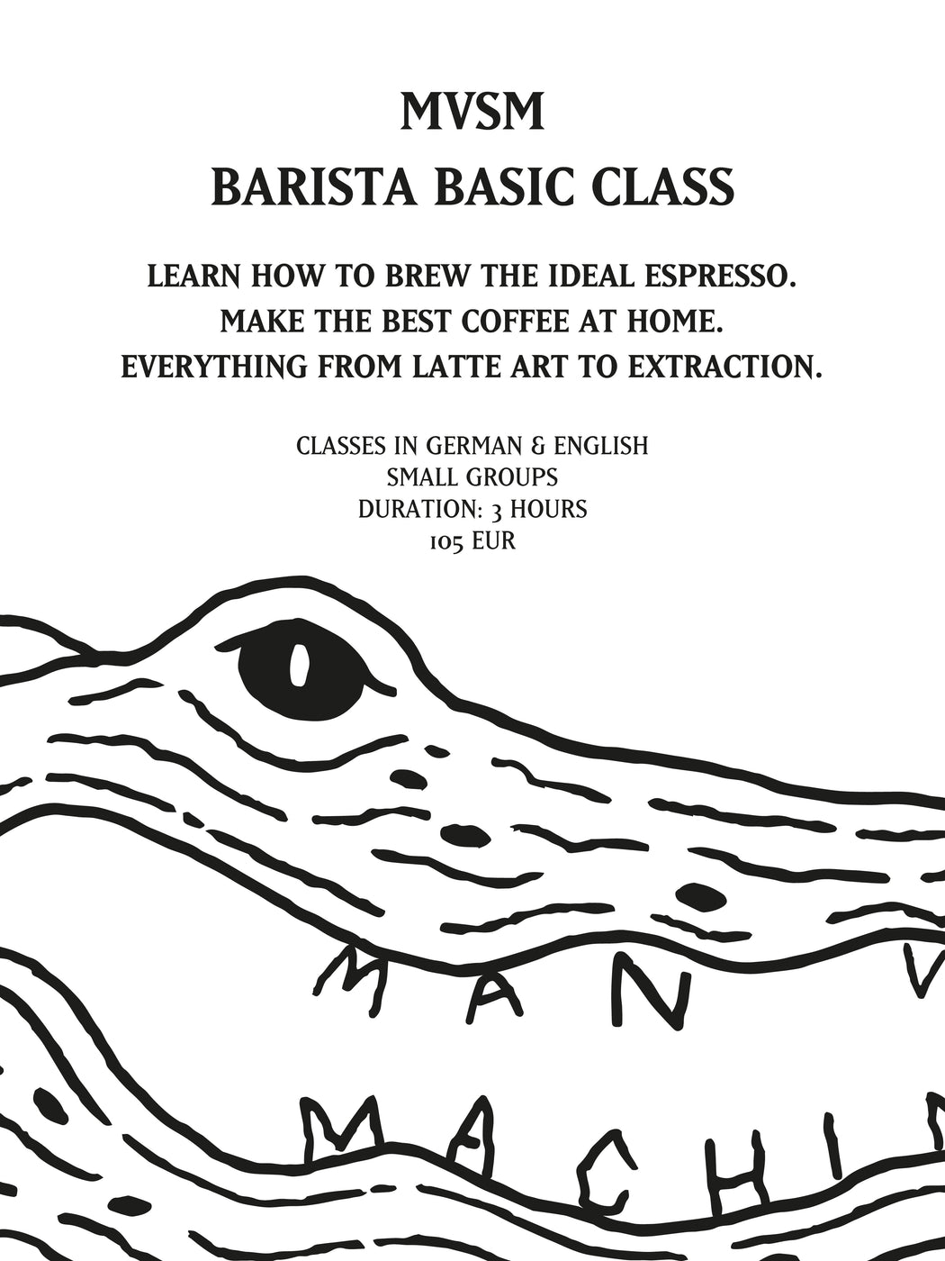 MVSM CLASS BARISTA BASIC
