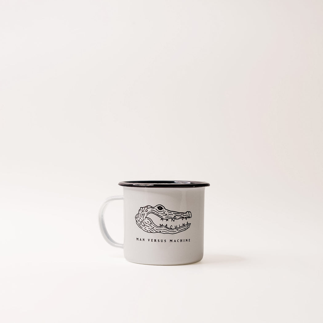 MVSM CROCODILE LOGO ENAMEL CUP WHITE