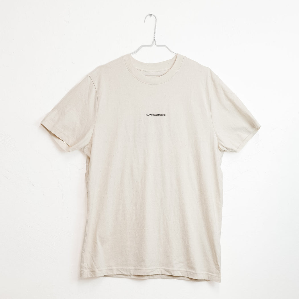 NEW MAN VS MACHINE X STANLEY STELLA T-Shirt "BACKPRINT CROCODILE" NATURAL RAW